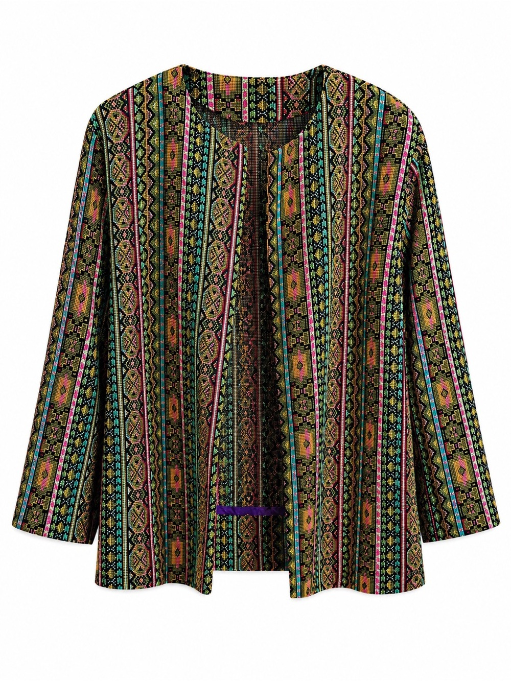 UNBRANDED | Handmade Open Front Tapestry Jacket